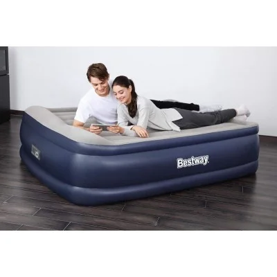 Bestway Queen Air Mattress 80" x 60" x 22" / 2.03m x 1.52m x 56cm with Built-in AC Pump